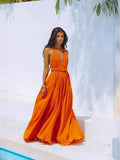 Women's Holiday Hoodie Sexy Bare Back Strap Solid Dress Belt Big Swing