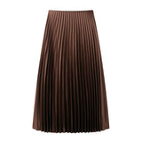 Women's Clothing Simouflide Stew Stew Stew Folding Skirt High Waist-Hanging Long