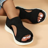 And Summer Fashion Soft Flying Weaving Breathable Flat Sandals Casual Large Size Beach New Women's