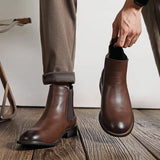 Boots Men's 2025 New British Style Cover Feet Men's Boots Casual One Foot Pedal Martin Boots Men's