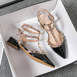 V's New Bag Head Wearing Sandals Women's Fashion Tips And Rivet Sexy Code