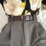 Sale Belts Women Chic Vintage All-match Basic Pu-Leather Fajas Korean Fashion Street Style Harajuku Teens Adjustable