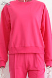 Tracksuit Sweatshirts Set Women Two Piece Set Autumn Pullover Loose Sweatpants And Sweatshirts For Women Set Wide