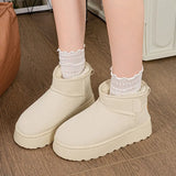 Boots Women Thicken 2025 Winter New Thick Bottom Anti-Slip Warm Cotton Boots Skins One Short