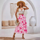 Hot Selling Independent Research And Development Dress In The United States Station Print Casual Waist Clear Fresh Air