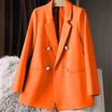 Zingj New Blazer Female Metal Button British Wind Casual Versatile Green Red Small Suit