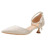 Size Code New Summer Sandals Hollow Shoes Tip Light-High Heel High Heels With Beaded