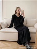 Loose Knitting Suit Women 2025 Autumn And Winter New Round-Neck Sweater + Fishtail Skirt Real