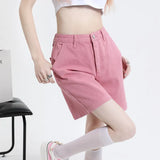 Zingj Denim Shorts Female Summer Thin 2024 New Design Sense Small High Waist Show Thin Wide Leg Five Split