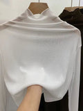 Zingj Anti-Hook Silk Half High Collar Wood Ear Mesh Bottom Shirt Spring New Women's Thin Inside Jacket