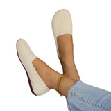One-Foot Pedal Shallow Mouth Single Shoes Women Wide Head Large Breathable Lazy Happy