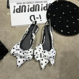 Point Bow Roman Baotou Sandals Fairy Wind Shallow Mouth with Pointed Back Single