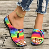 Slope Heel Sandals Women 2025 Summer New Belt Buckle Fashion Lightweight Burst Slippers