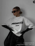 Hot Letter-Print T-Shirt Women's Cotton Collar Loose Short-Sleeved Top INS