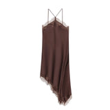 New Summer Women's Fashion Lace Silk-Sense Silk-Sense Dress