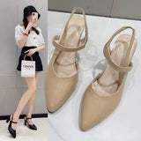 Summer New Head Head With Mother Sandals Soft Leather High Heels