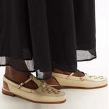Bottom Low Heel Head Braided Buckle Sandals Retro Casual Fashion Round Head Low Solid Single Shoes Women's