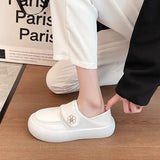 Shoes Women's Spring And Summer Breathable Soft Bottom Standing Not Tired Feet Magic Stick Single Shoes Women's Medical Care Work Small White