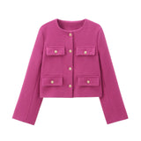 And Winter New Women's Small Fragrant Fashion Button Dress Short Suit Jacket
