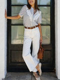 Korean Version Of The Summer New Women's Short-Sleeved Sweet Loose Simple Shirt