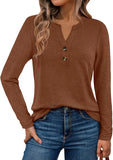 2025 Spring And Autumn Women's Long Sleeves V-Neck Shirt Home Business And Leisure Shirt