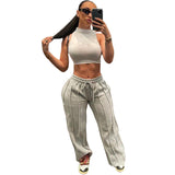 Spring Elastic High Waist Loose Leisure