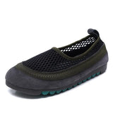 Layer Of Cowhers Retro Breathable Net Bean Shoes Women Spring And Summer New One Foot Pedal Comfortable Flat Sole Leisure Single