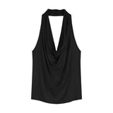 Girls Design Feel The Back Of The Waist Vest Women's Dress 2025 Summer Korean Version Of The Set Of Short Bottom