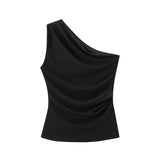 For Women's INS Burst High-Waist Wide Leg Trousers + Asymmetrical Neckless Top