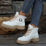 New Autumn And Winter Ladies Keep Warm Martin Boots Plus Velvet Thick And Thick-Bottomed Short Boots