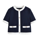 Women's Summer Casual Claming Dress-Up Short Sleeve Coat High Waist Casual Pants