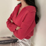 Vintage Zip Up Casual Versatile Cardigan-Outfit