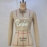Zingj Women's Spring / Summer 2025 New Women's PU Leather Print One-Word Collar Sexy Wrapped Chest