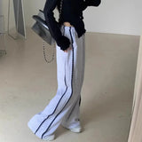 Side Contrasting Lace Track-pants- Outfit