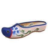 Zingj Ethnic Wind Canvas Embroidered Cloth Shoes Embroidered Cloth Shoes Women Summer
