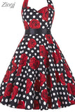 Women Sexy Nightclub Dress Summer Vintage Halter Party Dresses Elegant Cocktail Blackless A-Line Blue Black