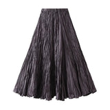 Spring New Sister Wind High-Level Feeling Hundred Folds Loose Thin Swing Skirt Leisure A Skirt