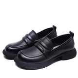Layer Cowhede Autumn New Hand-Made Small Leather Shoes Leather Shoes Leather Shoes Flat Soft Soles Of A Foot Pedal Single