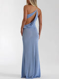 Women's Sleeveless Hollow French-Style Open-Back Splicing Repair Growth Dress Dress Women