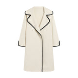 And Winter 2025 European Women's Double-Sided Hairs Long-Sleeved Knitted Long Coat Loose Wind