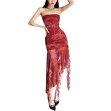 Spring 2024 New Women's Clothing New Chinese Irregular Slings Open Year-War Robe