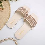 Water Drill Side Buckle Cool Women 2025 Summer New Women's Shoes One-Word Fairy Wind Half
