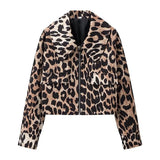 Women's ZA New Printing Fashion Loose Lamb Wool Leopard