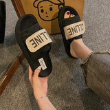 Casual Word Lazy Slippers Women 2025 New Fashion Thick-Soled Magic Stick Sandals Wearing High-End