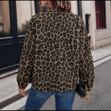 Blouse Coat Women's Spring And Autumn Leopard Print Retro Temperament Casual