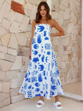 Women's Dress Print Bra Boobs Long Dress Sexy Fashion Holiday