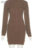 Sexy Knitted Sweater Dresses Fall Winter Clothes for Women Rave Outfit Backless Long Sleeve Mini Bodycon Birthday