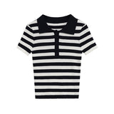 Spring New Round Neck Solid Color Loose Female Design Sense Niche Knitting Shirt