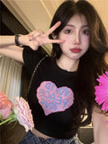 Zingj T-Shirt Girl 2023 Summer New Ins Trendy Sweet Hot Girl Print Design Sense Short Slim Student