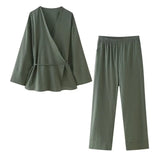 New Spring Style Kimono Coat 5427743 Trousers 5427431 211-0-Outfit